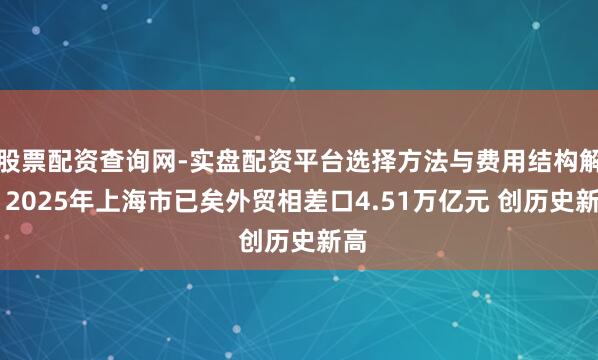 股票配资查询网-实盘配资平台选择方法与费用结构解析 2025年上海市已矣外贸相差口4.51万亿元 创历史新高