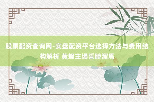 股票配资查询网-实盘配资平台选择方法与费用结构解析 黃蜂主場誓勝溜馬