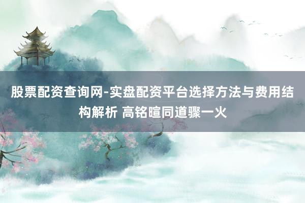 股票配资查询网-实盘配资平台选择方法与费用结构解析 高铭暄同道骤一火