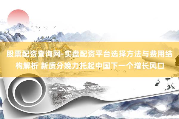 股票配资查询网-实盘配资平台选择方法与费用结构解析 新质分娩力托起中国下一个增长风口