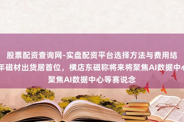 股票配资查询网-实盘配资平台选择方法与费用结构解析 前年磁材出货居首位，横店东磁称将来将聚焦AI数据中心等赛说念